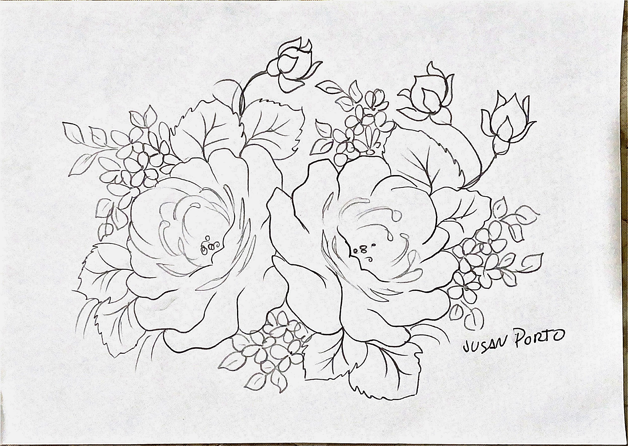 Moldes de flores para pintura em tecido